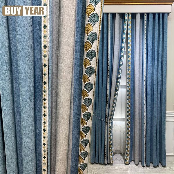 

curtain & drapes custom super soft cashmere chenille blackout curtains for living room bedroom simple seamless stitching