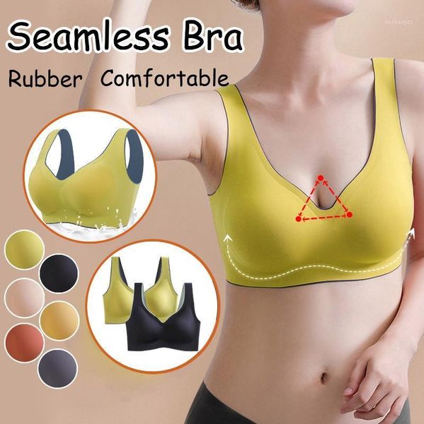 

yoga outfit 2pcs bras women seamless comfortable gathered bra women's female lingerie push up bralette sports soft vest brassiere