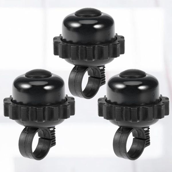 

bike horns 3pcs vintage bell rotating cycle practical horn accessories (black)