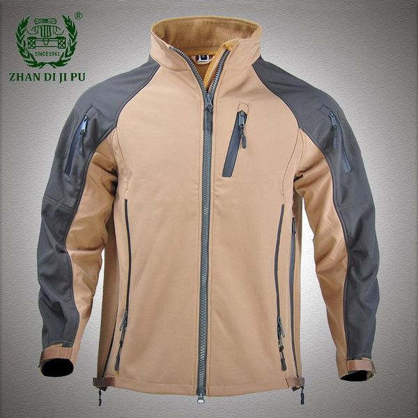 

men's jackets tactical jacket men fleece warm waterproof skin soft shell coats male hiking climbing quick dry windbreaker military mens, Black;brown