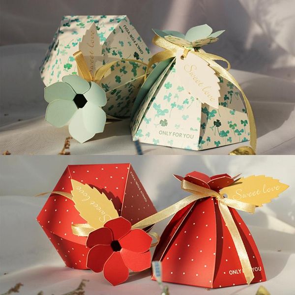 

gift wrap multicolor 6 leaf petal candy paper favor box bags wedding favors and boxes for baby shower party supplies