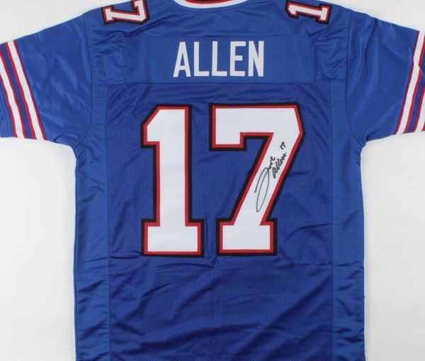 

josh allen fans signed autograph signatured autographed auto jersey shirts, Black