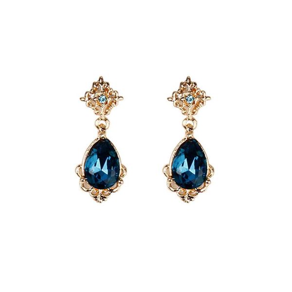 

dangle & chandelier korean water drop earrings crystal gold for women's party banquet jewelry accessories, Silver