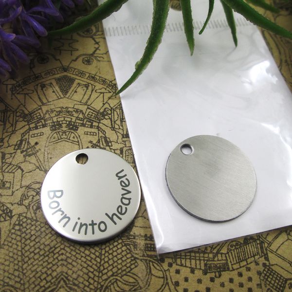 

40pcs--stainless steel charms"born into heaven" more style choosing diy pendants fo necklace, Bronze;silver