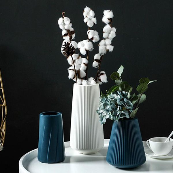 

vases 1pcs vase flower decoration home plastic imitation ceramic