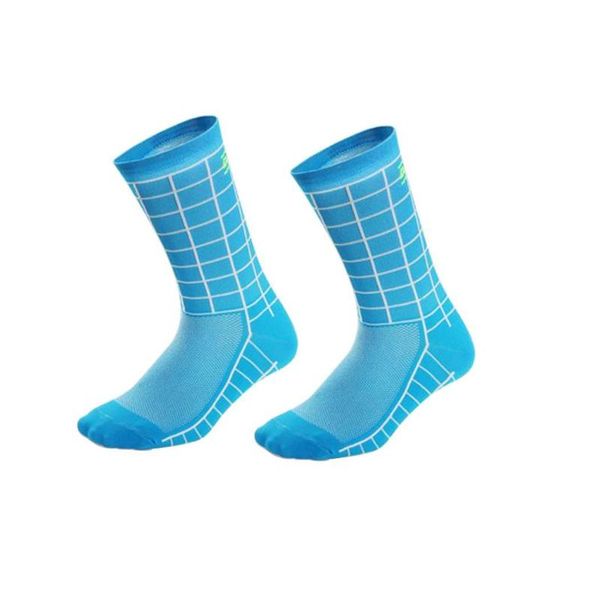 

sports socks 2021 professional brand cycling breathable bicycle bike outdoor lattice racing sock, Black