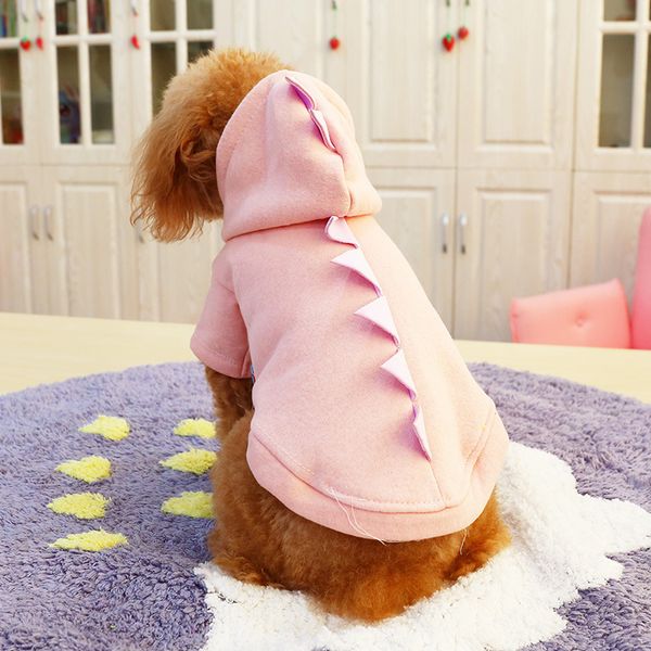 

autumn and winter dog cloth cat short dinosaur transformation hooded sweater pet