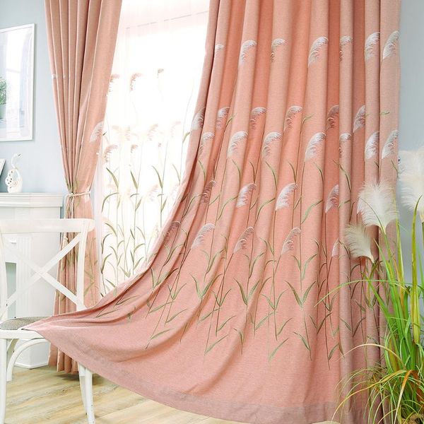 

curtain & drapes idyllic small fresh reed embroidered cotton and window screen shaded curtains for bedroom living room