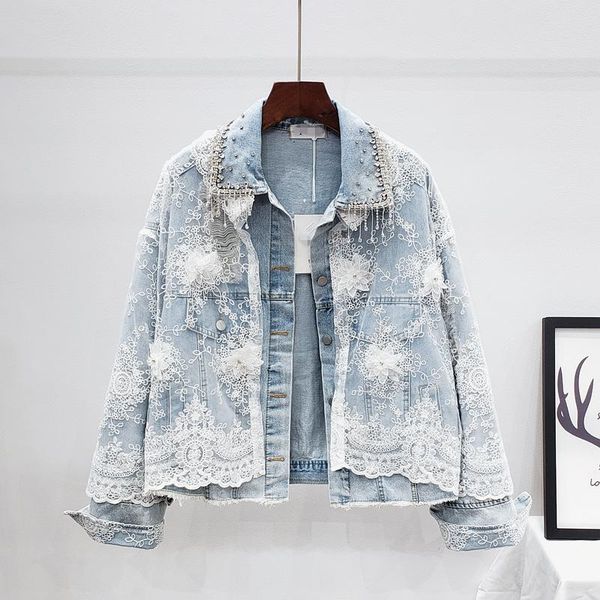 

women's jackets streetwear style denim jacket coat elegant jeans outwear female spring autumn casual loose cowboy be, Black;brown
