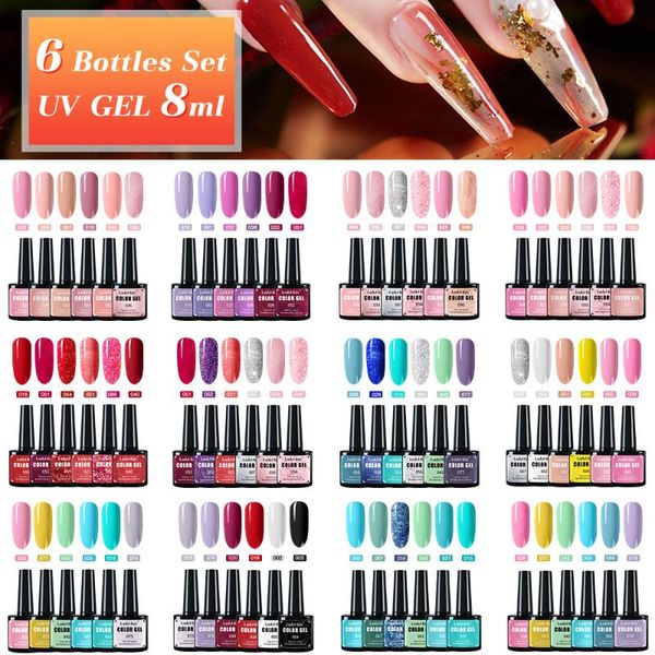 

nail art kits ladymisty 90 colors gel polish set glitter uv led varnish semi permanent kit for manicures