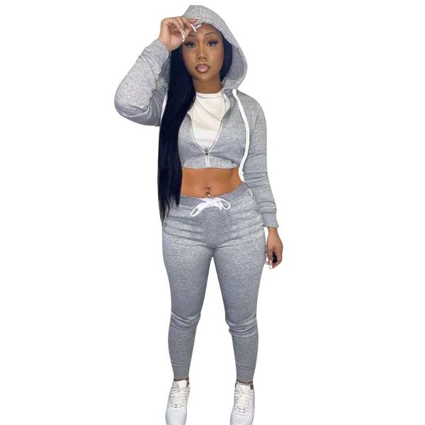 

women's two piece pants clothes women fall for sweat suits set plus size, White