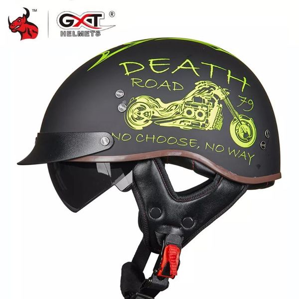 

motorcycle helmets 2021 retro vintage helmet moto open face scooter biker motorbike racing riding with dot certification