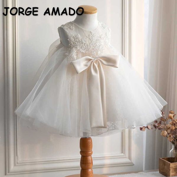 

summer teenagers girls party dress champagne bow sleeveless princess dresses wedding piano perform children's day e01 210610, Red;yellow