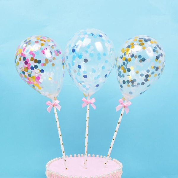 

party decoration confetti decorative balloon cake plug card sequins wedding decor home er