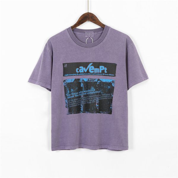

purple t-shirt men women 1 quality washed made old tee, White;black