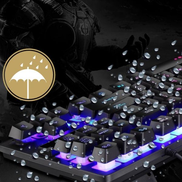 

keyboards gk-10 wired 87 keys mechanical gaming keyboard rgb backlit for pc gamer