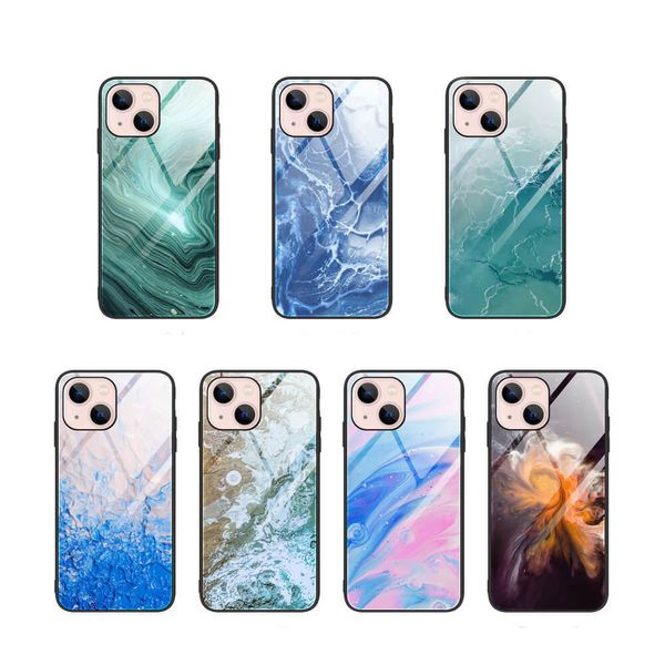 Marble Rock Gehärtete Glashüllen für iPhone 13 Pro Max 12 Mini 11 XR 8 Plus Samsung S9 S10 S20 S21 Ultra Note 20 A30 A50 A70 A71 5G