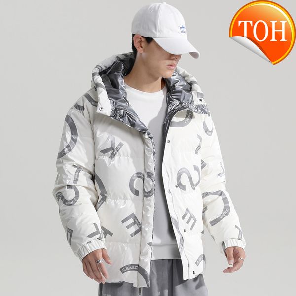 

90%down jackets men winter jacket fashion thick warm parkas white duck coats casual man waterproof, Black