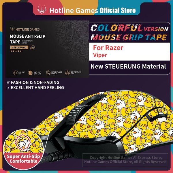 

mice line games mouse grip tape for razer viper, viper 8khz,viper ultimate wireless gaming anti-slip [f02 - cute duck ]