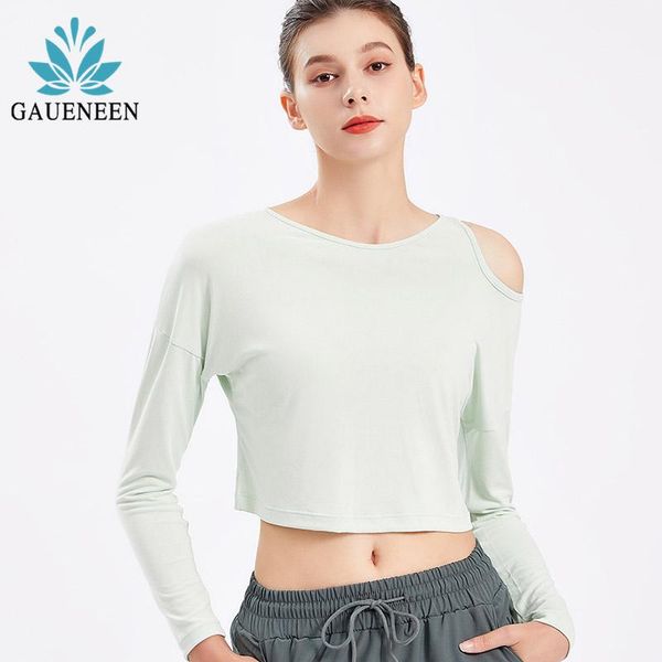 

fitness long sleeve crop sports women quick dry yoga shirts sportswear female gym running workout t-shirts outfit