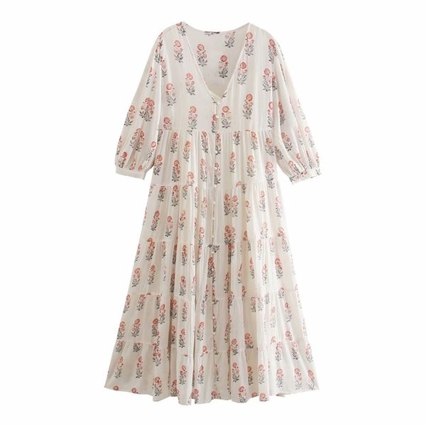 

puwd sweet women o neck a-line dress summer fashion ladies beach style female printed stitching layered 210522, Black;gray