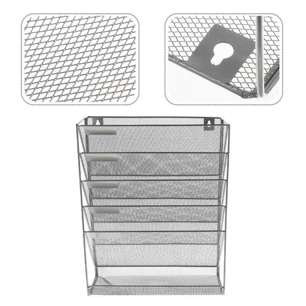 

hooks & rails 1pc multi-layer files storage rack shelf wall hanging