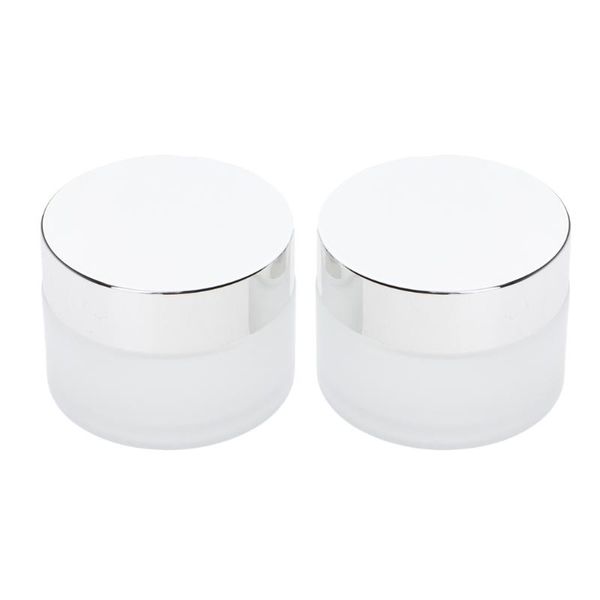 

pieces empty glass cosmetic jar travel portable bottles lotions oils jars translucent for powder foundation liquid storage &