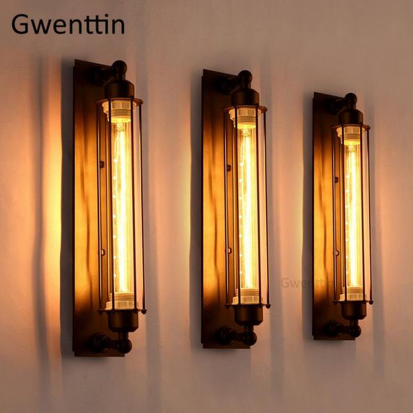 

wall lamp vintage black iron lamps led loft decor sconces industrial lights for home living room kitchen lighting fixtures
