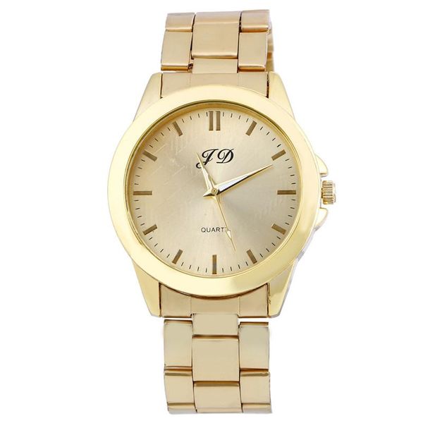 

men watches luxury gold classic analog quartz stainless steel wrist watch relogio feminino drop wristwatches, Slivery;brown