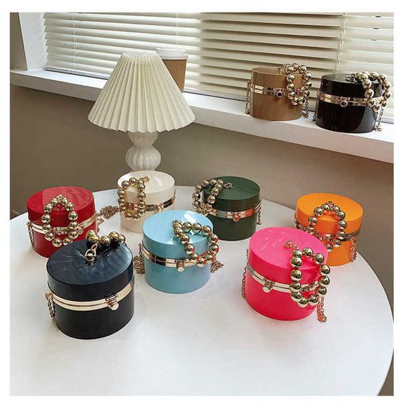 

2021 summer transparent acrylic small square bag banquet handbag dinner bag