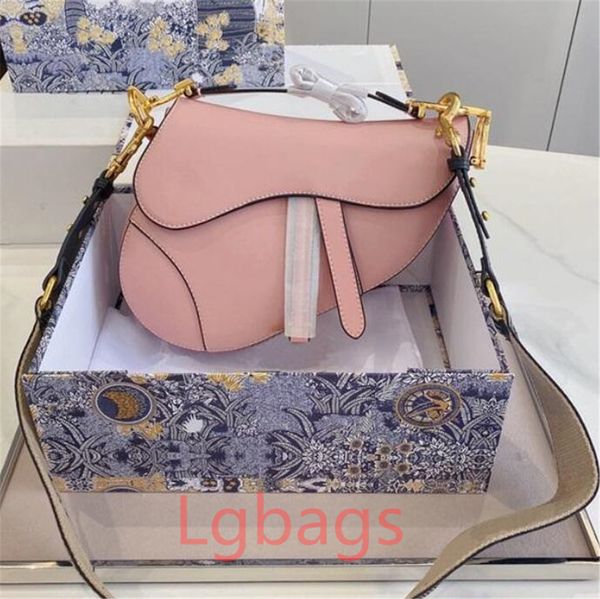 

brand designer's shoulder bags ladies temperament fashion luxury frosted embroidered leather portable saddle bag