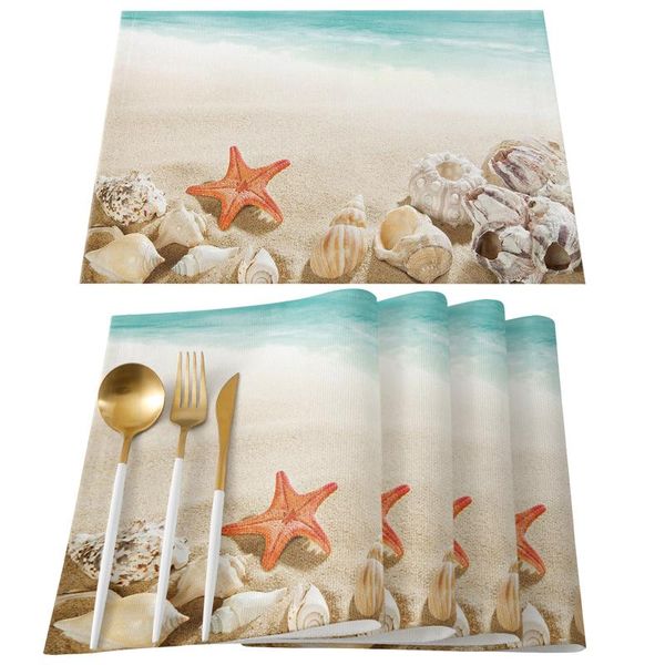 

mats & pads summer beach starfish shell table for dining kitchen accessories modern home decor car