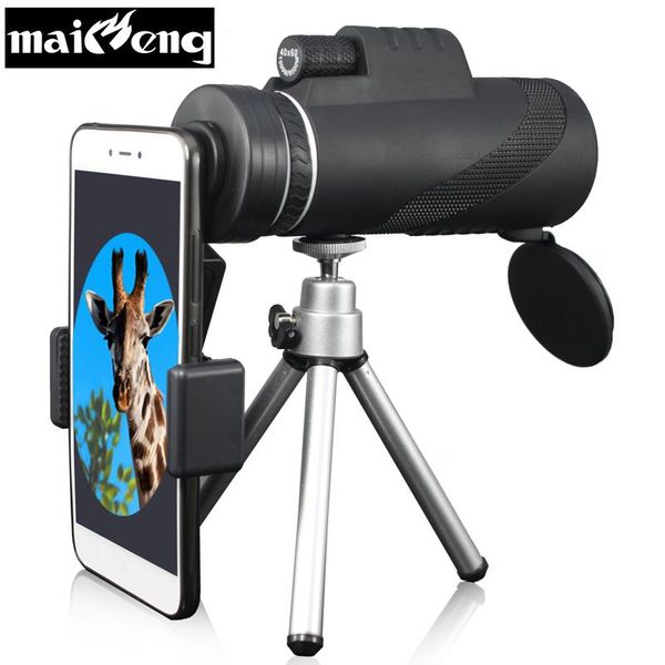 

telescope & binoculars powerful 40x60 hd monocular portable with smartphone holder and tripod for camping lll night vision hunting
