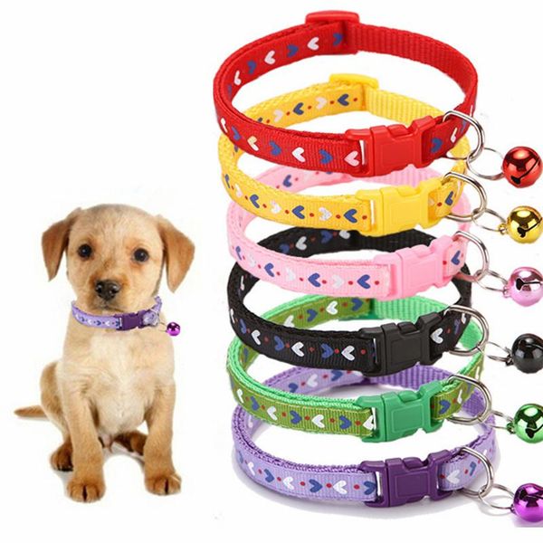 

dog collars & leashes cartoon pet collar bells cat adjustable polyester necklace supply