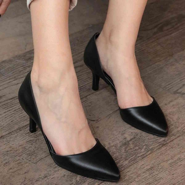 

dress shoes brand rene black color 5cm short heel women 's fashion pumps , high heels women mary jane shoes 33l6