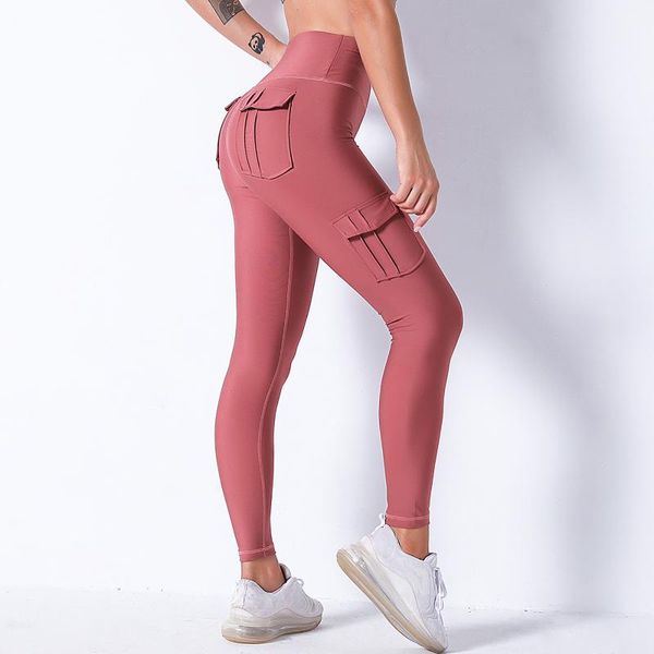 

yoga outfit women seamless pants fitness pocket high-waist hip-lift tight-fitting sports running athletic gym girl