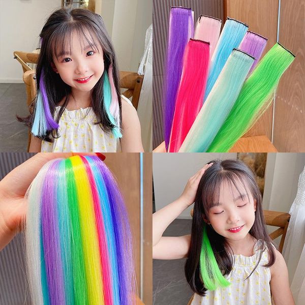 

hair accessories baby cute colorful wigs for girls children sweet braided rope princess hairpins headwear gift kids fashion, Slivery;white