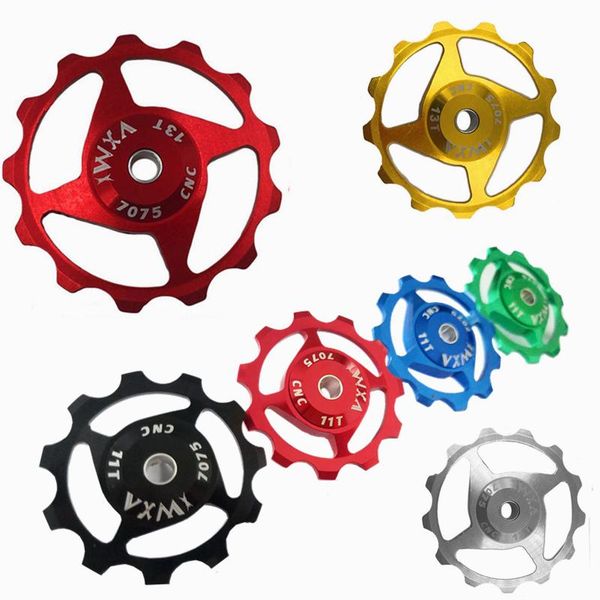 

bike derailleurs 11t 13t teeth aluminum alloy transmission guide wheel bearing rear dial accessories road roller idler.