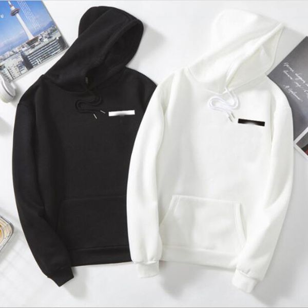 

brand hoodie s-5xl oversize 2021 new fashion men and women hoodies sweatshirts spring autumn solid color hip hop streetwear hoodie man', Black