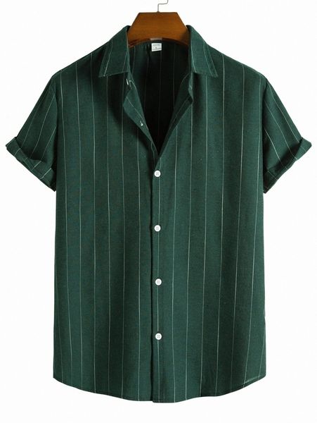 

men striped button up shirt x1of#, White;black