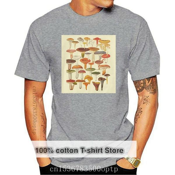 

men's t-shirts 2021 printed men t shirt cotton short sleeve les champignons mushrooms t-shirt women tshirt, White;black