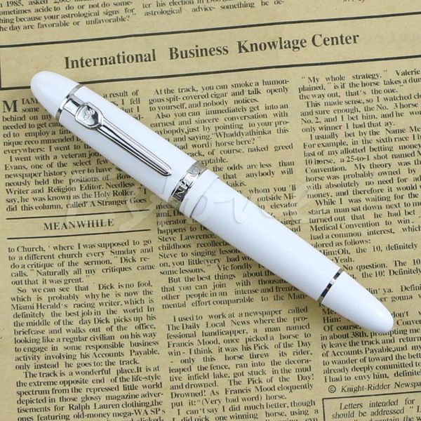 

fountain pens deluxe steel jinhao 159 blue and silver trim medium nib smooth pen dropship