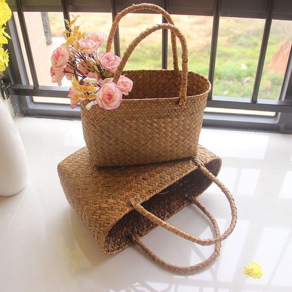 

storage baskets seaweeds woven basket flower garden succulent bag crafts sale