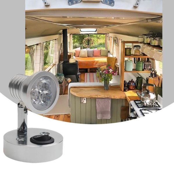 

night lights 1 pc 3w rv dc 12v reading light with switch adjustable wall mount eye protection lamp soft illumination without glare