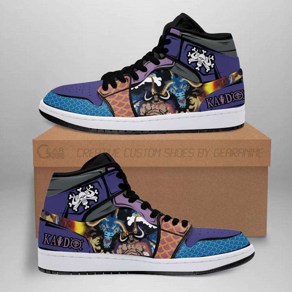 

customization yonko kaido sneakers skill one piece anime shoes fan