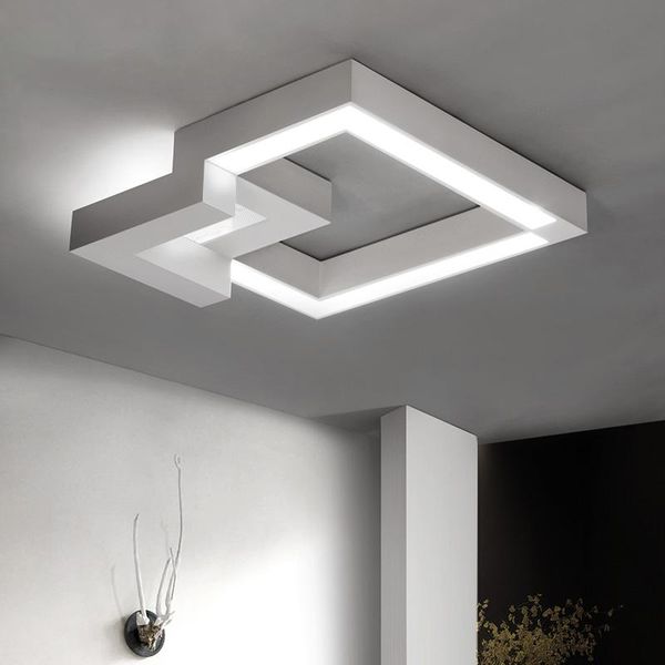 

ceiling lights modern white irregular led suspended lamp for living dining room bedroom dimmable indoor decoration lighting fixtures
