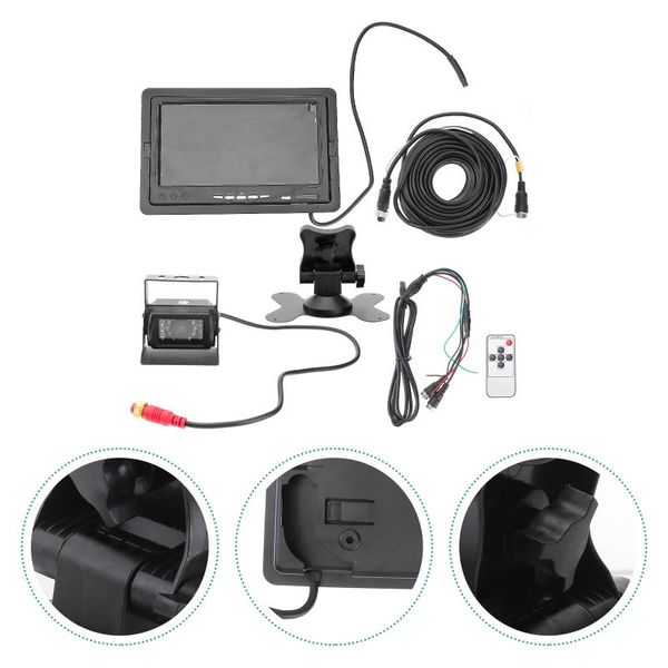 

car video 7 inch backup monitor screen 12-24v rear view rearview backing parking reverse tft color
