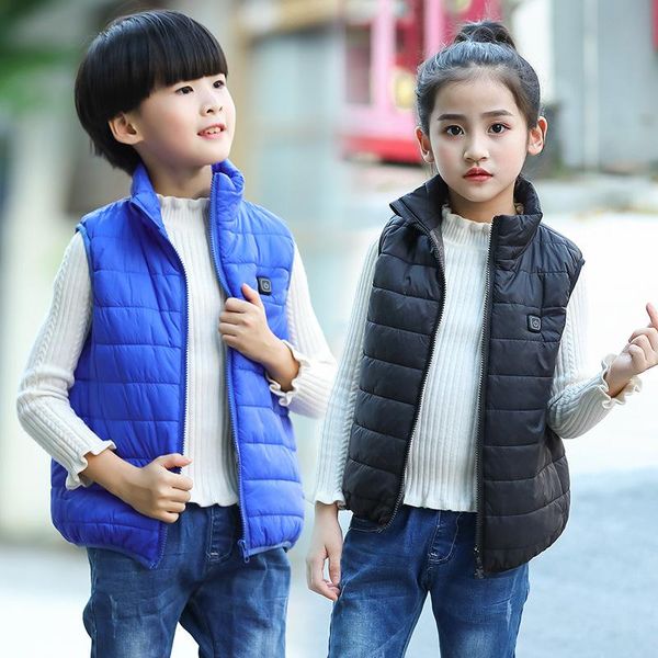

women's vests winter girl smart heated vest warm jacket usb charger heating coat black red blue outdoor, Black;white