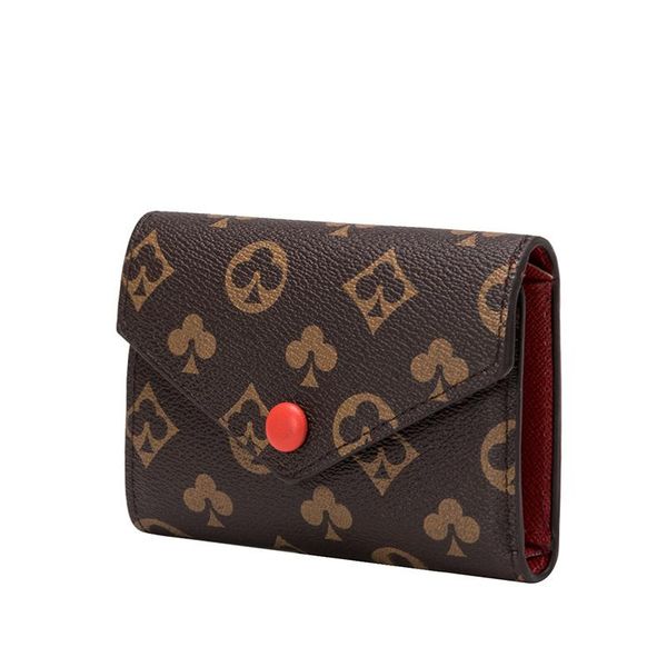 

luxury designer wallet women/men purse card holders leather short for women cluth bag coin carteras para mujer 2021 wallets, Red;black