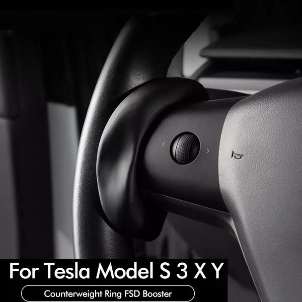 

car steering wheel booster for tesla model 3 s x y aulot counterweight accessories ring fsd automatic assisted weight ap